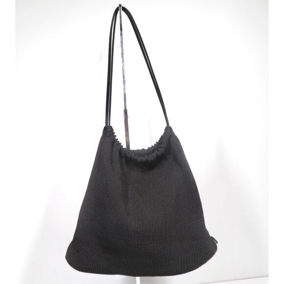 The Sak Elliott Lucca Large Black Crochet Shoulder Evening Bag Purse Vintage - Picture 4 of 7